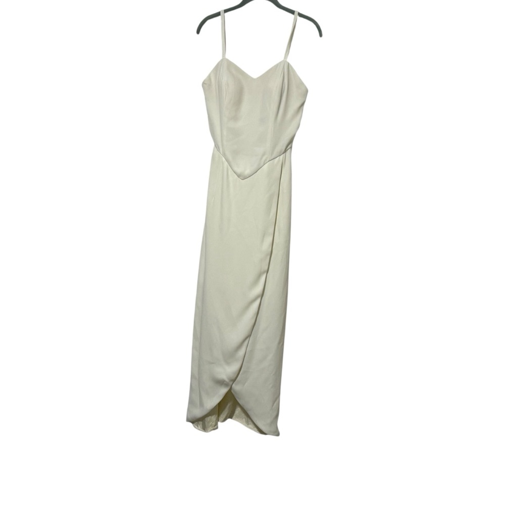 Elegant Macis ivory tulip hem 90s cocktail dress VTG Sz8 fits like Sz S bridal‎